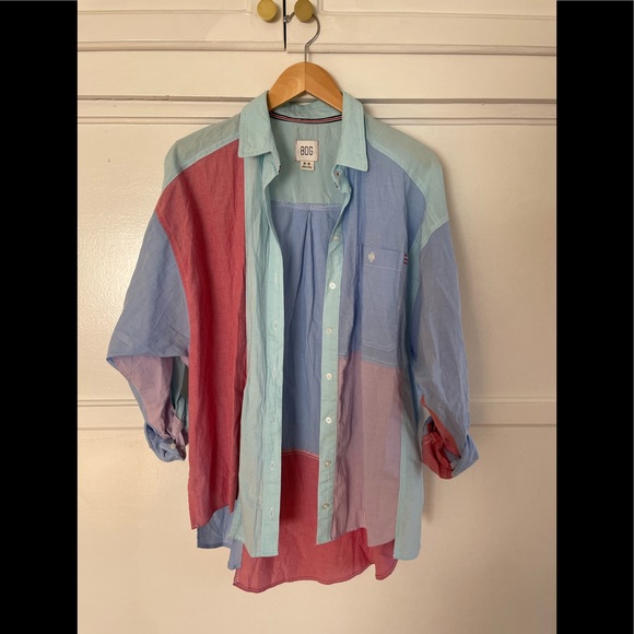 BDG Tops - BDG Ollie Colorblock Buttondown Shirt